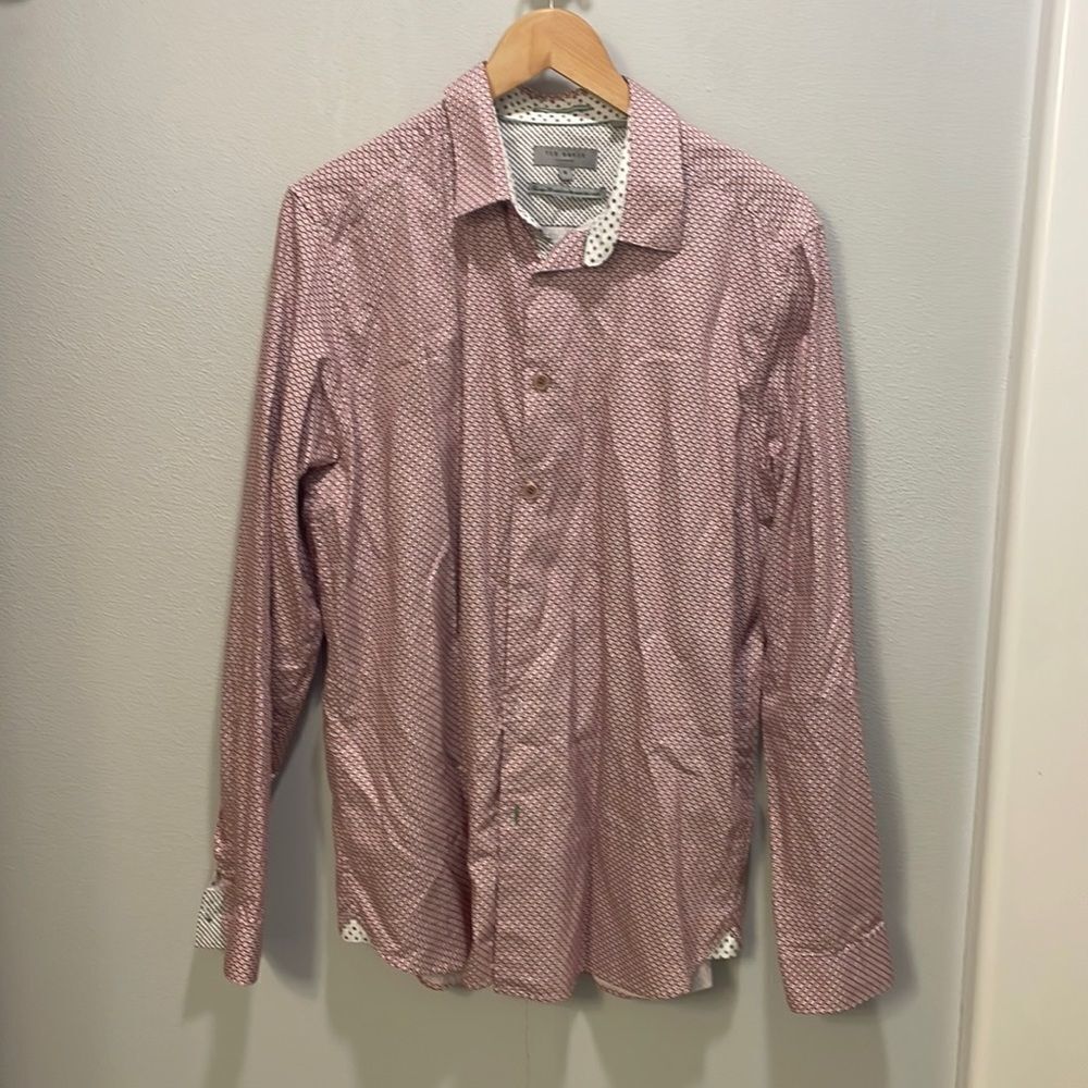 TED Baker mens paisley button down shirt